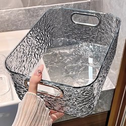 Light Luxury Acrylic Storage Box Desktop Transparent Mask and Skincare Product Storage Basket Snack and Miscellaneous Organizer Box