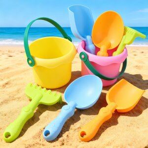 
Children's toys beach bucket outdoor sand digging shovel playing sand bucket playing snow tools baby boys and girls set