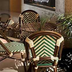 Outdoor balcony tables and chairs courtyard cafe milk tea shop outdoor table and chair combination garden rattan chair