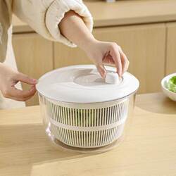 Vegetable Spinner Dehydrator for Home Use, Salad Spinner, Kitchen Vegetable Washing and Draining Basket, Manual Vegetable Dryer, Magic Tool