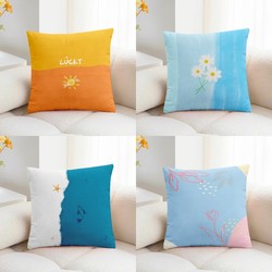 Artistic Style Pillowcase, Fresh Floral Throw Pillow, Living Room Sofa Cushion, Bedroom Headboard Pillow, Pillowcase Without Insert
