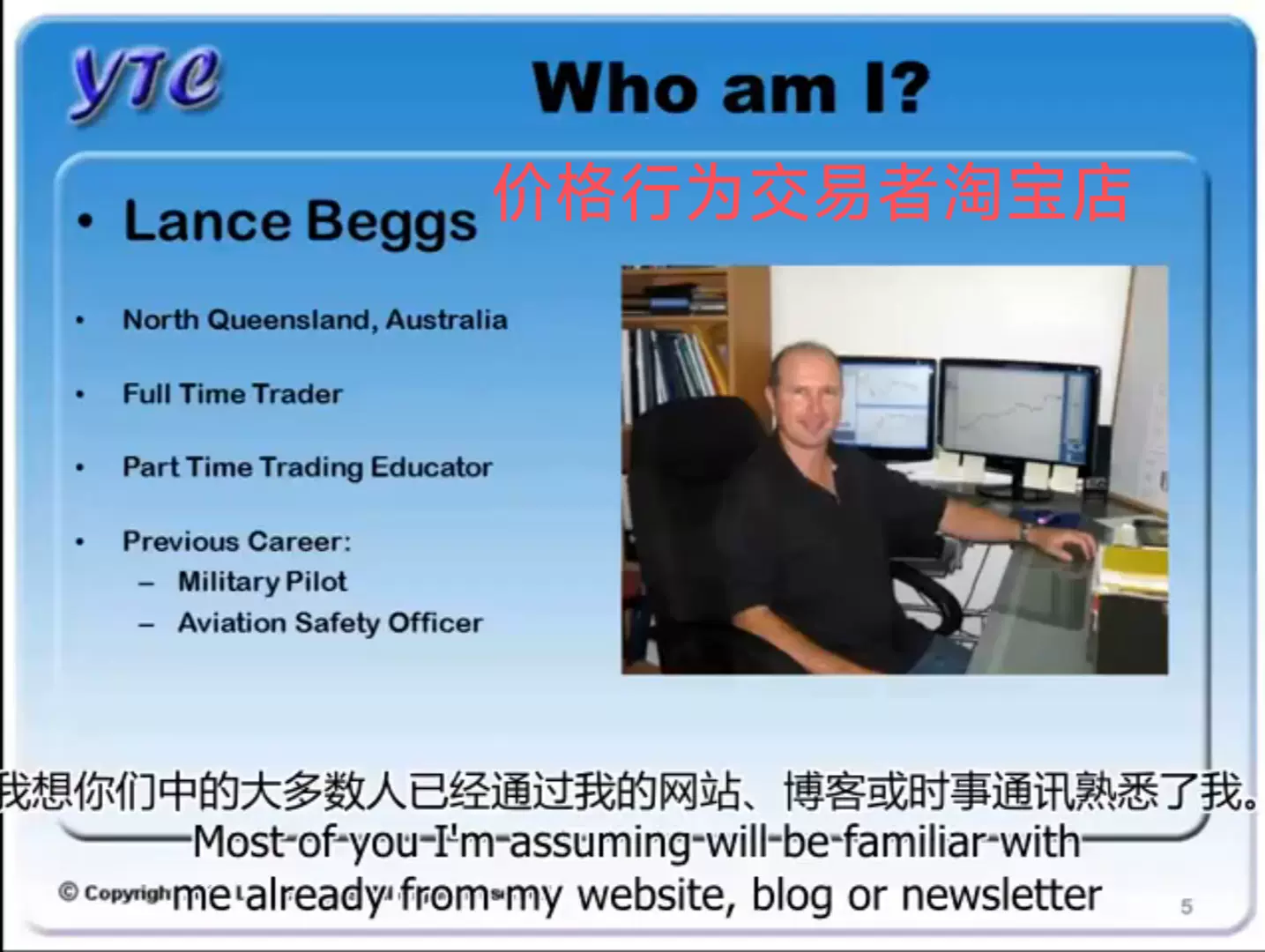 精翻中英文字幕Lance Beggs YTC 价格行为交易技术分析