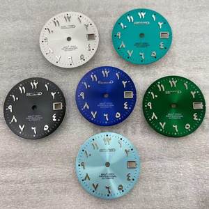 中东阿拉伯数字表盘改装配件28.5mm字面适装nh35机芯无夜光
