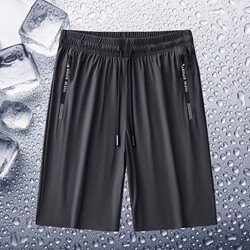 Summer ice silk shorts for men, thin, quick-drying and cool