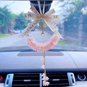 
New car pendants Linglan flower bow car rearview mirror decoration pendant Fashion goddess car pendants