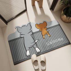 Tom and Jerry Bathroom Floor Mat, Toilet Carpet, Diatom Mud Non-Slip Bathroom Special Absorbent Entrance Door Mat