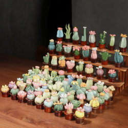 Jingdezhen Ceramic Small Ornaments, Creative Pastoral Ceramic Succulent Decorations, Home Potted Plants, Small Gadgets, Decorative Items, Gifts