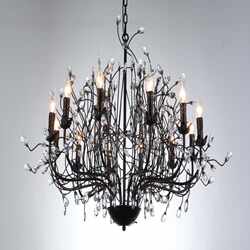 French countryside crystal chandeliers modern clothing store living room lamp dining room bedroom villa American branch iron lamp