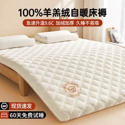 Lamb Wool Mattress Cover for Home Bedroom, Winter Thickened Warm Mattress Pad, Student Dormitory Single Fleece Mattress Pad