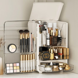 Cosmetic Storage Box Desktop Organization Dustproof Large Capacity Drawer Shelf Countertop Skin Care Dressing Table Storage Rack