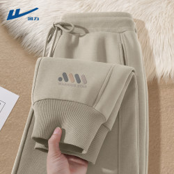 Pull-Back Men's Casual Pants for Commuting, Outdoor Running, Long Pants for Spring and Autumn, Loose and Stylish Jogger Pants for Men, Cuffed Style C