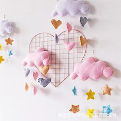 Leyouyou cloud stars room decoration dormitory photo wall hangings children's room tent three-dimensional decorative pendant