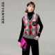 Yanyu V -neck sweater Women's winter 2023 new contrasting top temperament, commute vest vest velocity sweater
