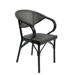 Aluminum alloy outdoor chair commercial street milk tea shop balcony leisure chair cafe mesh metal chair