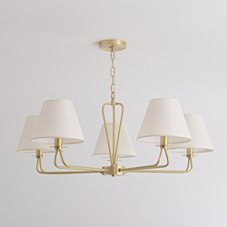 All-Copper American Simple Retro Living Room Chandelier Bedroom Dining Room Study Chandelier Villa Designer Recommended Chandelier