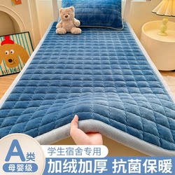 Student Dormitory Thickened Mattress Winter Milk Velvet Bed Sheet Mattress Soft Cushion Three-Piece Set Protective Pad Bed Cover Mattress Pad Quilt