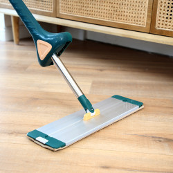 Hot-selling household aluminum alloy no-wash large flat aluminum plate plus bucket mop wooden floor tile mop rotating mop