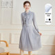 White Deer temperament, commuting OL wind shirt skirt 2025 spring long sleeves led the dress in the dress in the dress