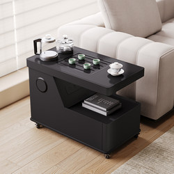 2026 New Solid Wood Coffee Table, Movable Tea Table, Sofa Side Table, Living Room Tea Cart, Italian Minimalist Small Tea Table