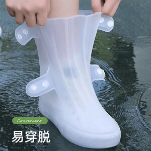 
Rain shoes cover waterproof, anti-slip, high elastic, high cylinder portable adult student rider shoes cover water shoes anti-slip, wear-resistant