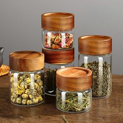 Mini Glass Sealed Jar, Food-Grade Coffee Powder Dispensing Bottle, Portable Storage Jar, Tea Storage Small Empty Bottle