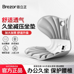 Ergonomic Office Chair with Integrated Lumbar Support Cushion and Backrest, Enlarged Lumbar Cushion for Long Sitting Without Fatigue