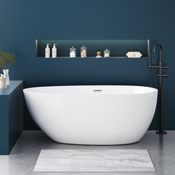 Goose Egg-Shaped Acrylic Bathtub, Freestanding Household Adult Bathtub, Hotel and B&B Bathtub, Small Apartment Bathtub