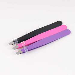 New direct selling oblique eyebrow clip eyebrow trimming eyebrow pliers eyebrow pliers bagged stainless steel hair plucking tweezers