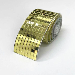 Golden Mosaic Mirror Glass Sticker 3D Waterproof Handmade Creative Home Bar Ktv Decoration Material