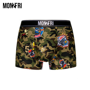 mon2Fri men's underwear cute cartoon comfortable, breathable thin flat -angle tier trousers to give boys couple gift boxes