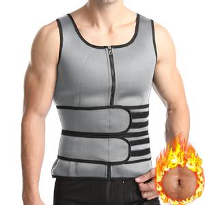 
Direct selling new Amazon men's sports shapewear neoprene European and American large size waist and abdominal vest sweat-proof and healthy