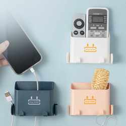 New direct-selling mobile phone wall-mounted storage box without punching creative mobile phone remote control storage rack bathroom wall debris collection
