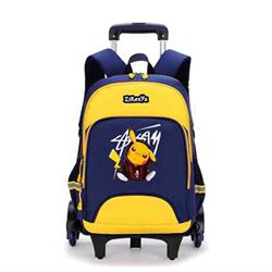 Children's trolley schoolbag boy's 1-3-6 grade primary school girl dual-purpose six-wheel stair climbing waterproof backpack