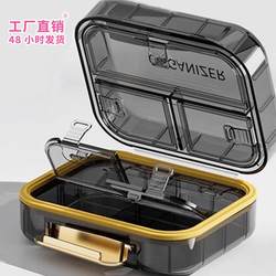 T4Kzi German Portable Medicine Dispensing Box, Sealed and Moisture-Proof, Small Size for Carrying with You, Daily Medication Box for Seven Days a Week