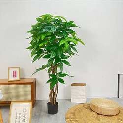 Simulated fortune tree bonsai artificial plant floor-standing home shopping mall scenery flower plastic decoration fortune tree