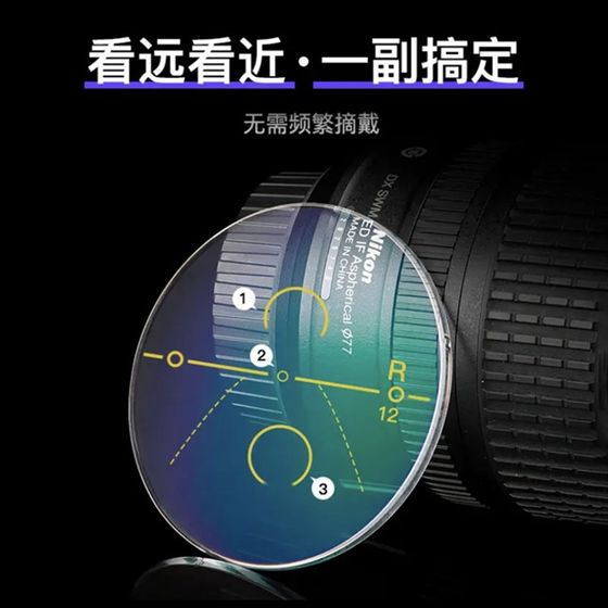 
Danyang glasses custom-made far-l-looking presbyopia glasses progressive multi-focus lenses far-sighted intelligent zoom