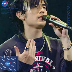 Nasa Jay Chou Style Sweatshirt for Men, Autumn Edition, Carnival Tour Concert Support Clothing, Crew Neck Jacket
