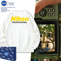 Nasa Nikon Camera Enthusiast Sweatshirt Men's Round Neck Autumn Mobile Photographer Workwear Clothing Jacket Trendy