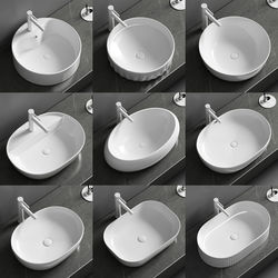 Ceramic Countertop Basin, Countertop Washbasin, Balcony Washbasin, Round Basin, Artistic Basin, Household Washbasin Project
