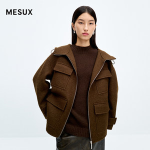 MESUX Mixiu Meinuo wool lapel with alpaca wool double-sided coat coat for women MMWUI406