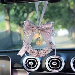 Car Hanging Ornament, Internet Celebrity Hot Item, High-End Pearl Car Interior Rearview Mirror Decoration Pendant, Advanced Fragrance New Model Pendant
