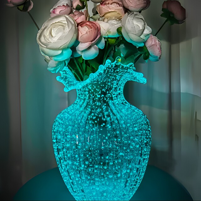 Flowers dedicated glass vase light luxury flower arrangement fluorescent home hydroponic utensils high value

