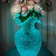 Flowers dedicated glass vase light luxury flower arrangement fluorescent home hydroponic utensils high value
