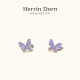Herrin Dorn gilt butterfly earrings earrings purple romantic light luxury high-end