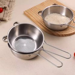 Stainless Steel Rice Washing Tool, Rice Sieve, Fine-Mesh Strainer Spoon, Kitchen Household Vegetable Washing Basin, Fruit Draining Basket