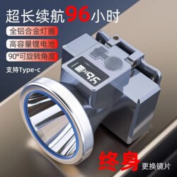 Headlamp with Ultra-Long Battery Life of 100 Hours, 2025 New Model, Strong Light, Super Bright, Head-Mounted Miner's Lamp, Safety Helmet Work Light, Led
