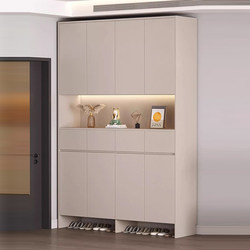 Solid Wood Ecological Board Shoe Cabinet for Home Entrance, Foyer Cabinet, Integrated 2026 New Model Storage Cabinet Against the Wall