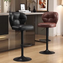 Bar Stool High Chair for Home Use, Adjustable Chair with Backrest, Light Luxury Bar Chair, Cashier Front Desk Bar Stool, High Stool