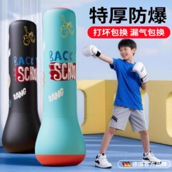 Children's Tumbler Boxing Column Punching Bag Training Equipment Home Sandbag Vertical Boxing Target Kids Inflatable Reaction