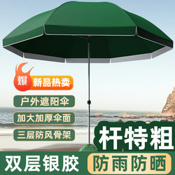 Large Sun Umbrella for Outdoor Stalls, Shop Entrances, and Courtyards, Foldable, Windproof, and Specifically Designed for Street Vendors